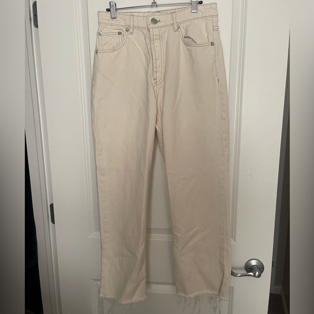 Zara Cream Denim Pants